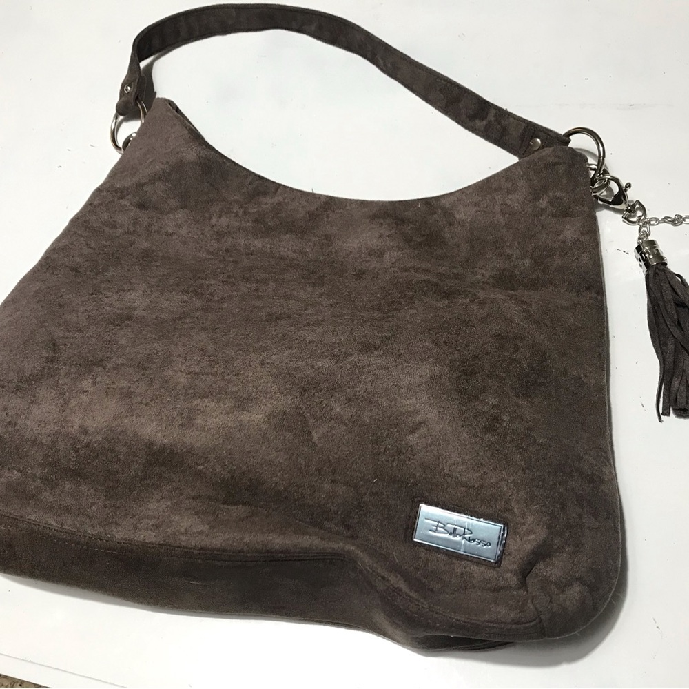 Brown Suede Shoulder Bag